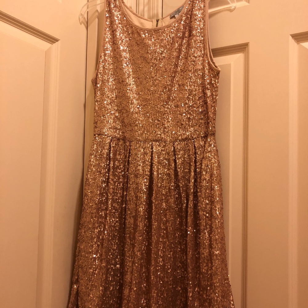 NWOT Gold/Rose Gold Sequin Dress